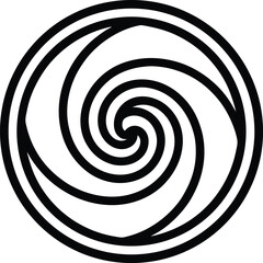 Frozen Swirl Icon Outline Vector Illustration