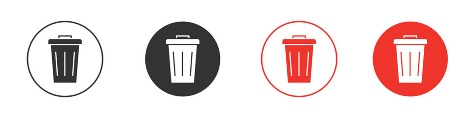 Bin icon Logos. Flat Vector Icon Design Template