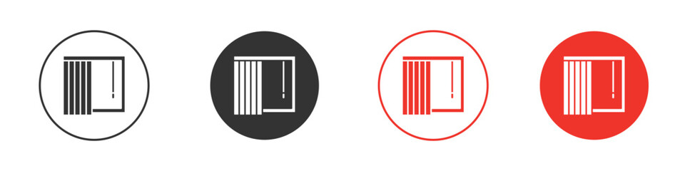 Blinds open icon Logos. Flat Vector Icon Design Template