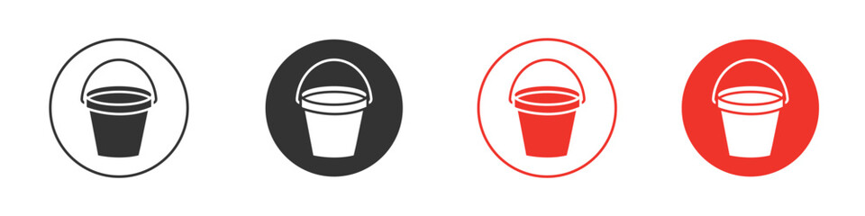 Bucket icon Logos. Flat Vector Icon Design Template