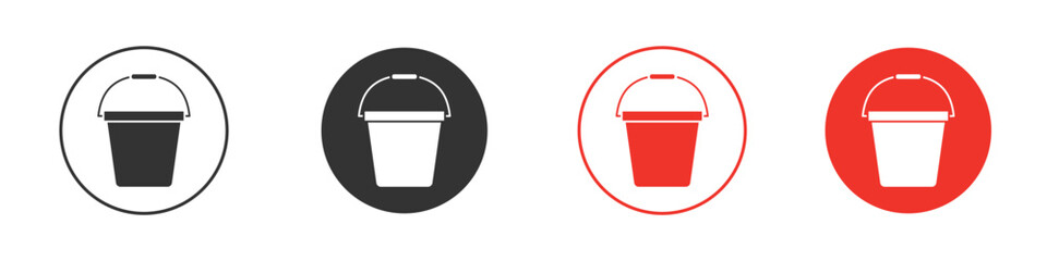 Bucket icon Logos. Flat Vector Icon Design Template