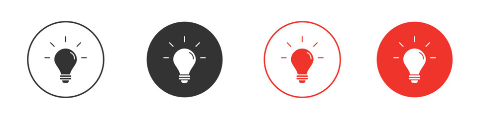 Bulb icon Logos. Flat Vector Icon Design Template