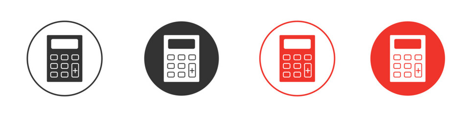 Calculator icon Logos. Flat Vector Icon Design Template
