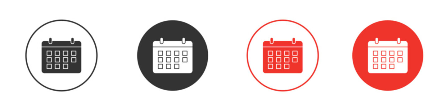 Calendar icon Logos. Flat Vector Icon Design Template