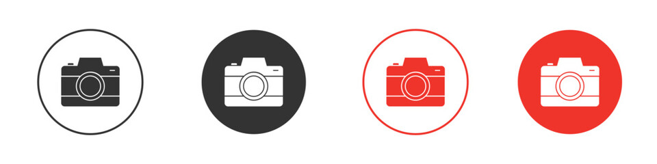 Camera icon Logos. Flat Vector Icon Design Template