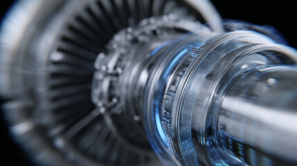 Fototapeta premium Advanced 3D turbine engine.