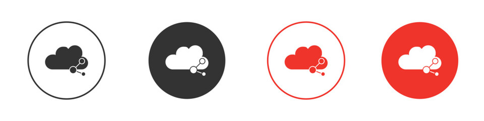 Cloud share icon Logos. Flat Vector Icon Design Template