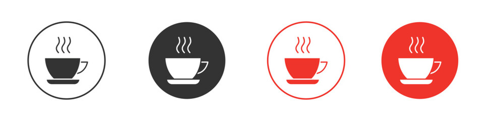 Coffee icon Logos. Flat Vector Icon Design Template