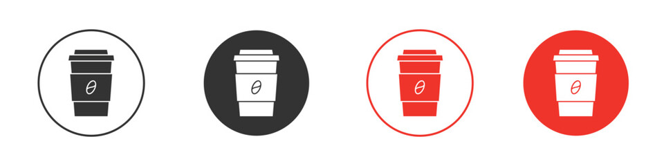 Coffee icon Logos. Flat Vector Icon Design Template