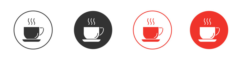 Coffee icon Logos. Flat Vector Icon Design Template
