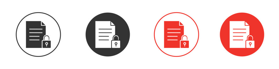 Confidential icon Logos. Flat Vector Icon Design Template