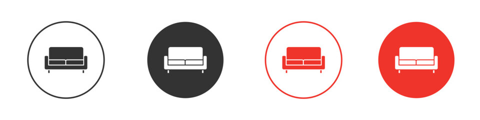 Couch icon Logos. Flat Vector Icon Design Template
