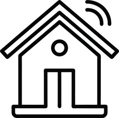 Smart Home Icon Outline Vector Illustration