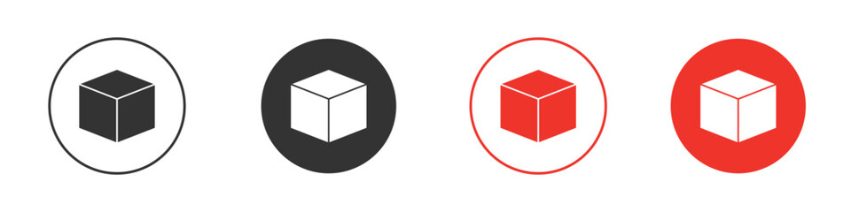 Cube icon Logos. Flat Vector Icon Design Template