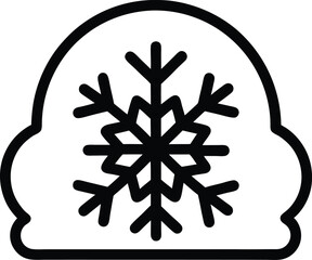 Snow Crust Icon Outline Vector Illustration