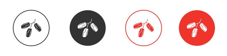 Date fruit icon Logos. Flat Vector Icon Design Template