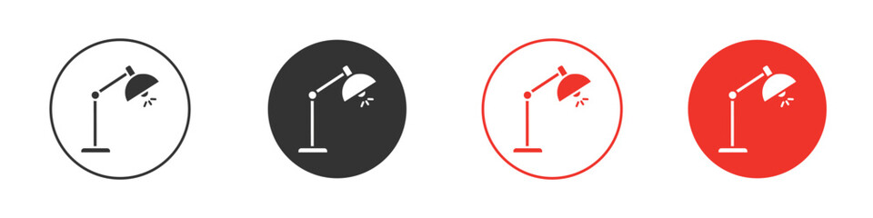 Desk lamp icon Logos. Flat Vector Icon Design Template