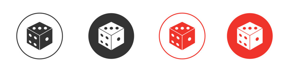 Dice icon Logos. Flat Vector Icon Design Template