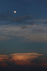 Clouds in the sky in the evening Landscape