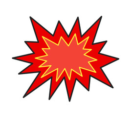 explosion icon vector on white background