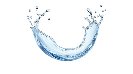 Splash of clear water on a transparent background, capturing dynamic movement and freshness.