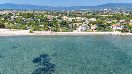 Aerial view of the Sant'Andrea area in Quartu S. E., Sardinia, Italy