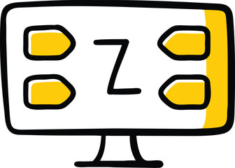 Coding brackets on a screen icon Adobe Illustrator Artwork