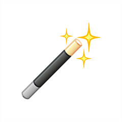 Vector emoticon illustration of a magic wand, vector 10 eps. © Cali6ro