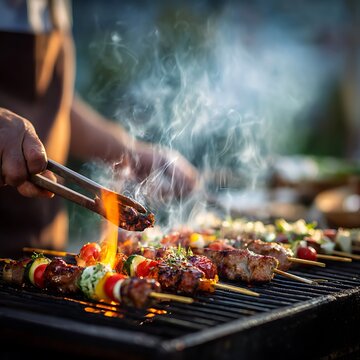 meat on the grill