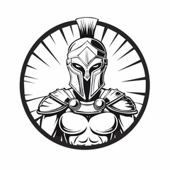 Spartan Gladiator Image. Gladiator Ready Stock Illustrations on white background.