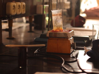 Experiments in a chemical laboratory