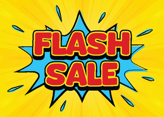 Flash Sale Comic Pop Art Banner