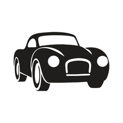 Naklejka premium Vintage Classic Car Icon Silhouette Vector Illustration