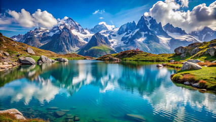 Landscape mountains lake Argentina Bariloche Patagonia