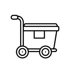 Shopping Cart Icon Isolated on White Background – Minimal Vector Symbol for E-commerce and Retail Concepts
