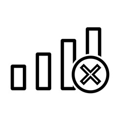 no signal icon Simple outline vector logo