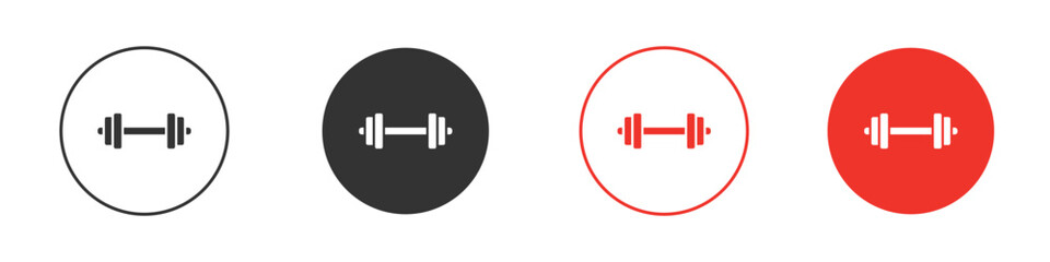 Obraz premium Dumbbell icon Logos. Flat Vector Icon Design Template