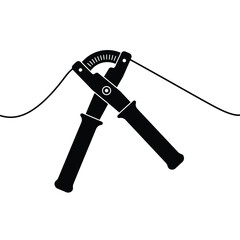 Black Silhouette Elastic Band Tester Vector Icon illustration