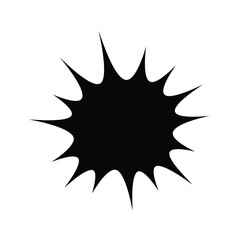 Black Silhouette Explosive Smash Vector Icon explosion