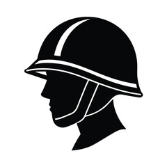 soldier helmet military protection head silhouette