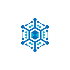 Hexagonal Digital Network Logo