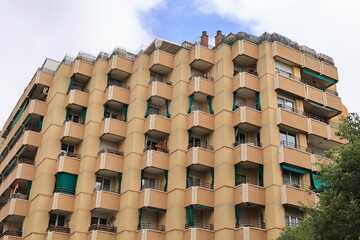 Blick in das Zentrum der Stadt Barcelona in Spanien	