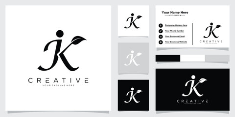 Initial JK Logo Design Vector template