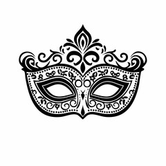Carnival Venetian Mask Blending Tradition Image vector isolated on white background.