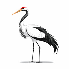 Obraz premium Crane Bird Vector Images. Majestic Crane Stork Images isolated on white background