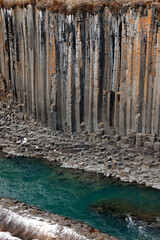 Studlagil Basalt Canyon in Iceland
