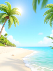 Obraz premium Summer beach Vacation Relaxing vacation Tropical beach close-up scenery background