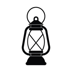 Simple Lantern Round Top And Handle Outline Vector Illustration