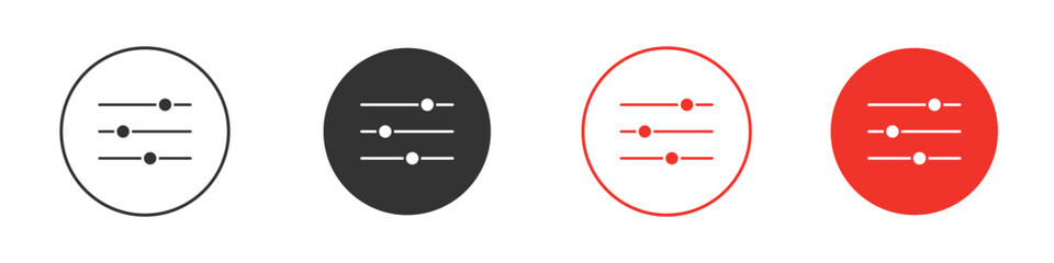 Filter Button icon Logos. Flat Vector Icon Design Template