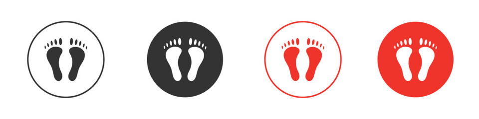 Footprint icon Logos. Flat Vector Icon Design Template